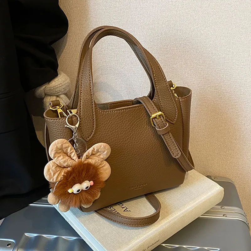 Women Fashion Casual Simple Solid Color Handbag