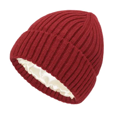 Women Fashion Casual Autumn And Winter Solid Color Warm Wool Knitted Hat