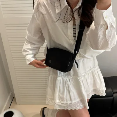 Women Fashion Casual Simple Lightweight Solid Color Crossbody Bag