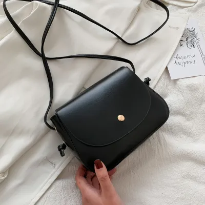 Women Fashion Casual Simple Solid Color Small Square Crossbody Bag