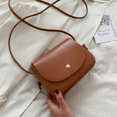 Women Fashion Casual Simple Solid Color Small Square Crossbody Bag