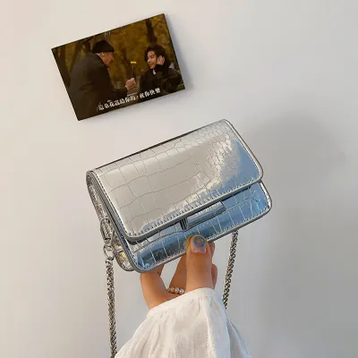 Women Fashion Casual Solid Color Small Square Mini Crossbody Bag