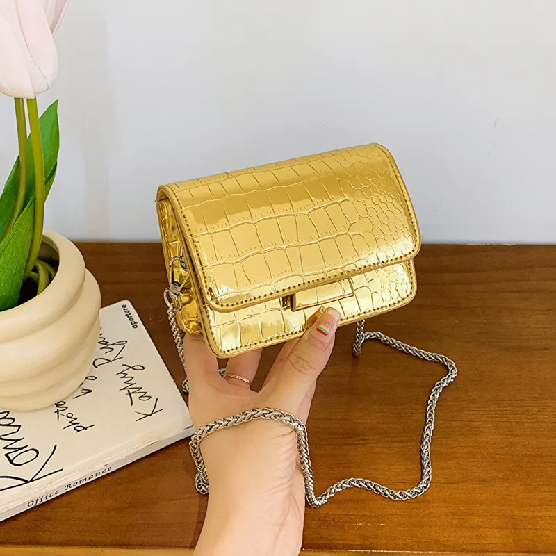 Women Fashion Casual Solid Color Small Square Mini Crossbody Bag