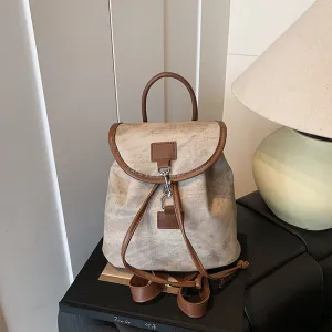 Women Fashion Casual Retro Large-Capacity Backpack