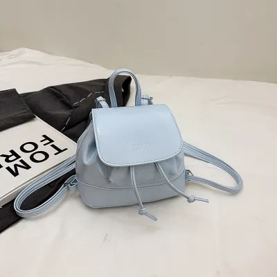 Women Fashion Casual Solid Color Portable Bucket Backpack
