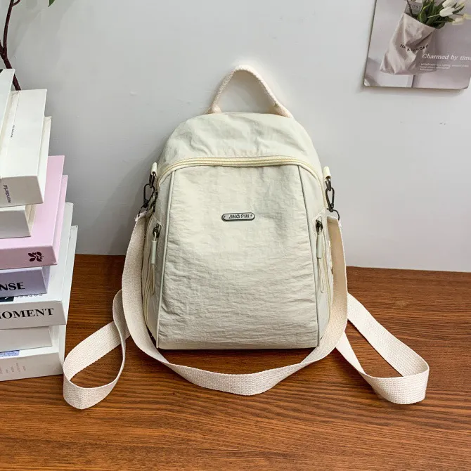 Women Fashion Casual Solid Color Large Capacity Lightweight Backpack