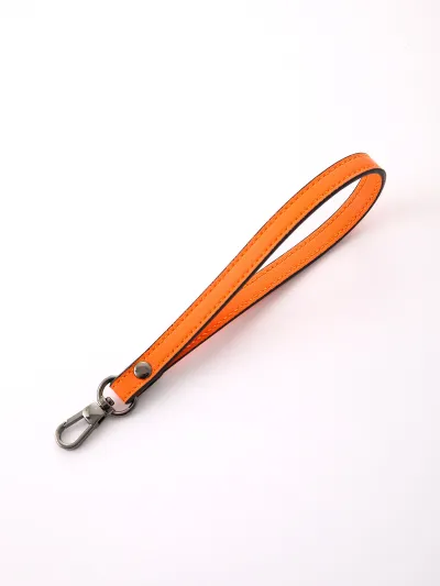 Women Fashion Simple Solid Color Handheld Belt Accessories Keychain