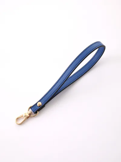 Women Fashion Simple Solid Color Handheld Belt Accessories Keychain