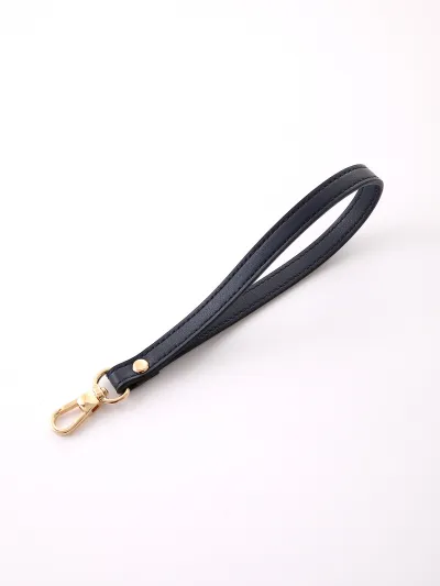 Women Fashion Simple Solid Color Handheld Belt Accessories Keychain