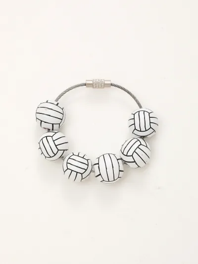 Fashion Creative Football Basketball Pendant Keychain