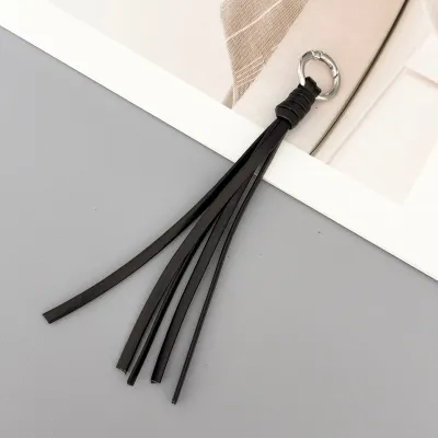 Women Fashion Retro Diy Cortical Rope Hand-Woven Bag Hanging Decoration Tassel Keychain