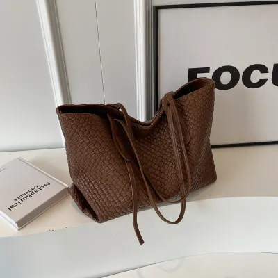 Women Fashion Casual Solid Color Large Capacity Portable Tote Bag