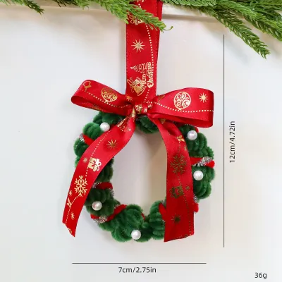Christmas Bow Christmas Tree Decoration Wreath Pendant