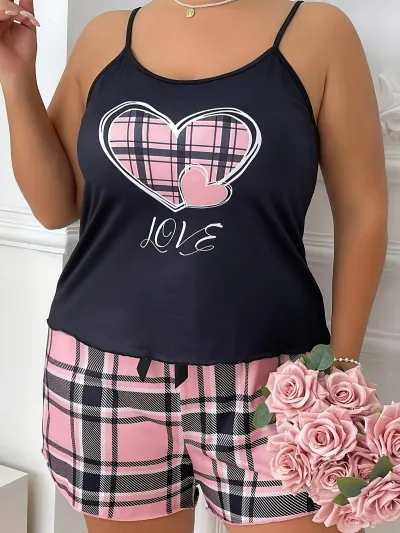 Halloween Women Fashion Casual Summer Skull Printed Camisole Loose Shorts Pajamas Two-Piece Set