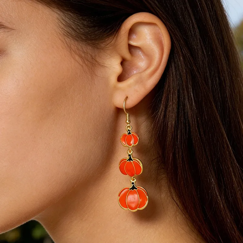 Halloween Fashion Cartoon Pumpkin Earrings