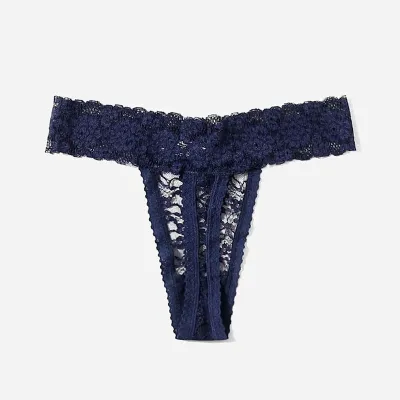 Women Fashion Sexy Solid Color Lace Thong