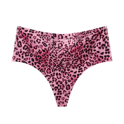 Women Fashion Sexy Traceless High-Waist Breathable Ice Silk Thong