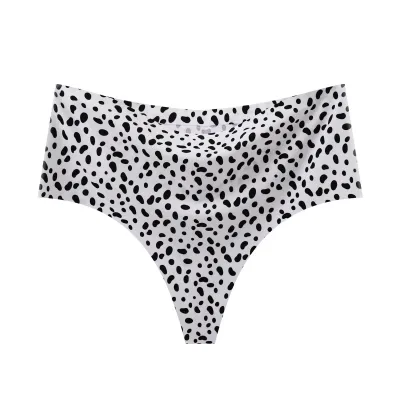 Women Fashion Sexy Traceless High-Waist Breathable Ice Silk Thong