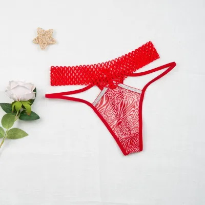 Women Fashion Sexy Hollow Out Perspective Low Waist Thong