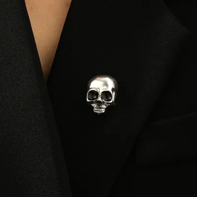Halloween Fashion Creative Skull Head Alloy Electroplating Brooch