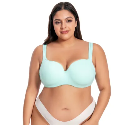 Women'S Fashion Sexy Plus Size Solid Color Breathable Push-Up Bra