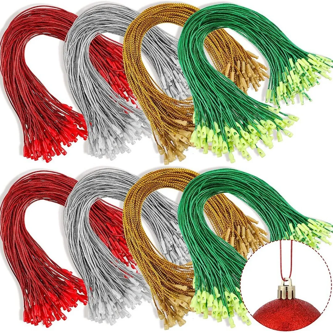 Christmas 20cm Bullet Gold And Silver Wire Hanging Rope Pendant Hanging Rope 100pcs/Set