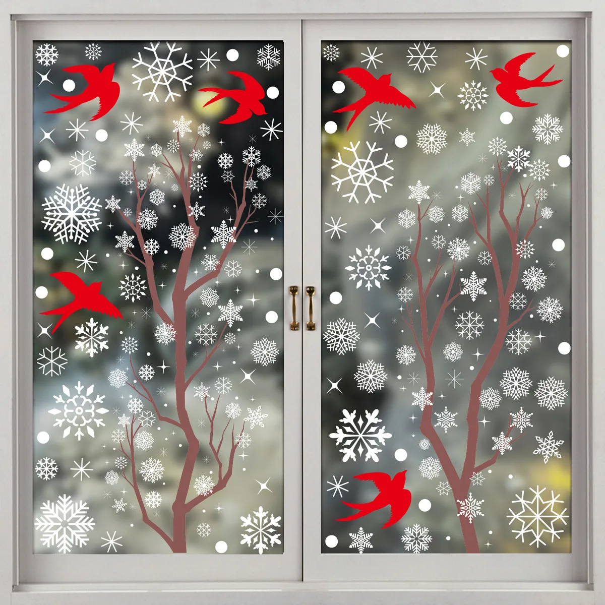 Christmas Fashion Fantasy Elk Snowflake Static Sticker Decorations
