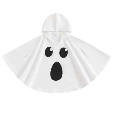 Kids Boys And Girls Fashion Halloween Ghost Print Outgoing Windproof Hoodies