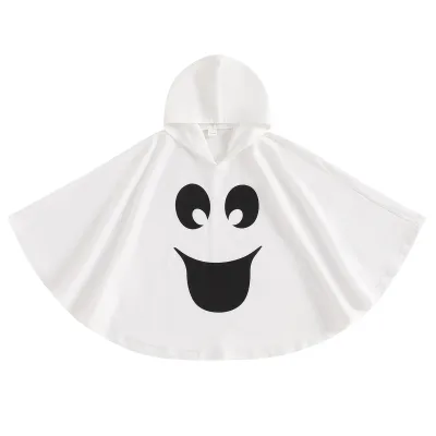 Kids Boys And Girls Fashion Halloween Ghost Print Outgoing Windproof Hoodies