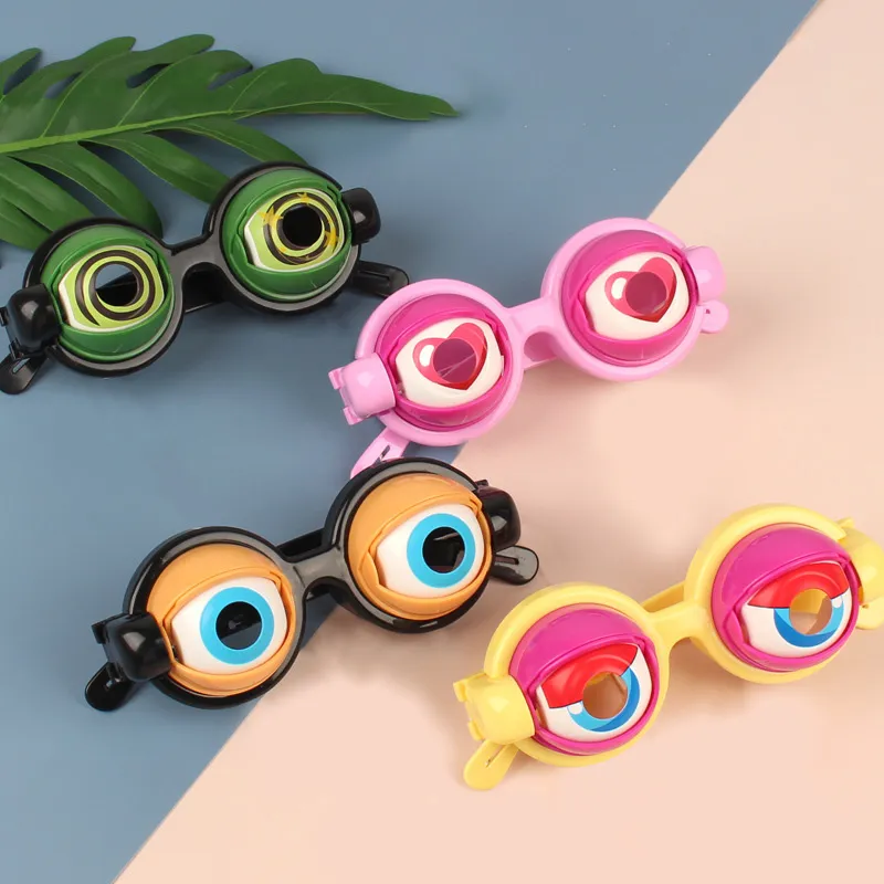 Kids Fashion Creative Funny Crazy Eyes Glasses