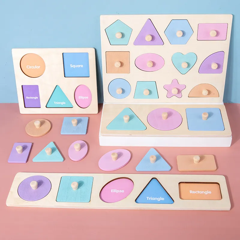 Kids Wooden Magnetic Figure Shape Puzzle Toys