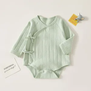 Kids Baby Boys And Girls Fashion Casual Spring Autumn Solid Color Cotton Long-Sleeve Rompers