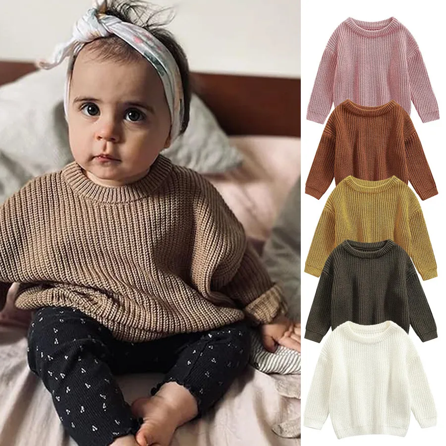 Kids Baby Boys And Girls Fashion Autumn And Winter Long-Sleeve Sweater