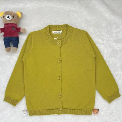 Kids Boys And Girls Fashion Casual Autumn Solid Color Long-Sleeve Knitted Cardigan