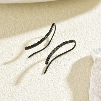 Women Fashion Geometric Lines U-Shaped Design Earrings