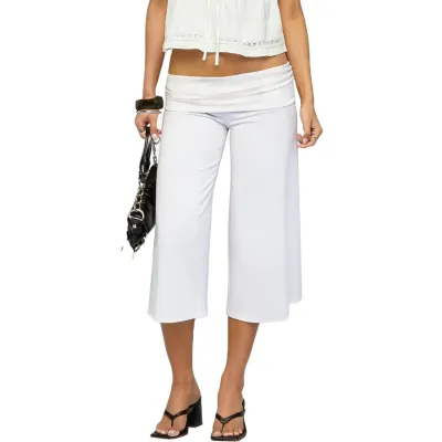 Women Fashion Casual Spring And Summer Polka Dot Print Wide Leg Pants