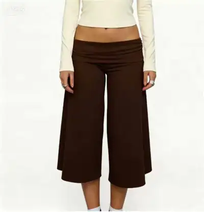 Women Fashion Casual Spring And Summer Polka Dot Print Wide Leg Pants