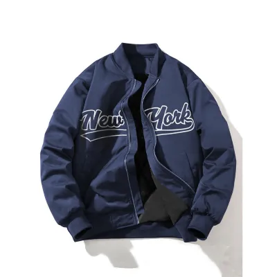 Men Fashion Casual Spring And Autumn Outdoor Printed Windproof Long-Sleeve Zipper Jacket
