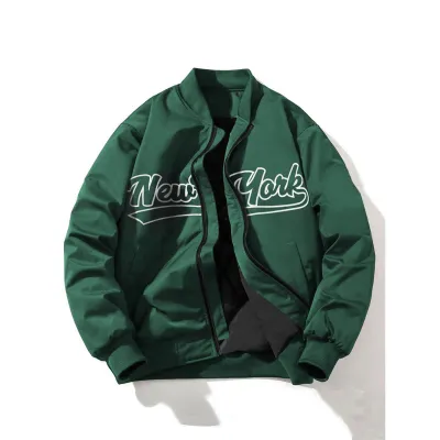 Men Fashion Casual Spring And Autumn Outdoor Printed Windproof Long-Sleeve Zipper Jacket