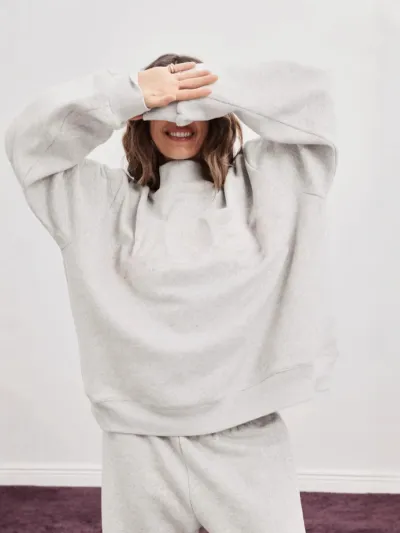 Women Fashion Casual Simple Autumn Solid Color Half-High Collar Long-Sleeve Loose Sweatshirt