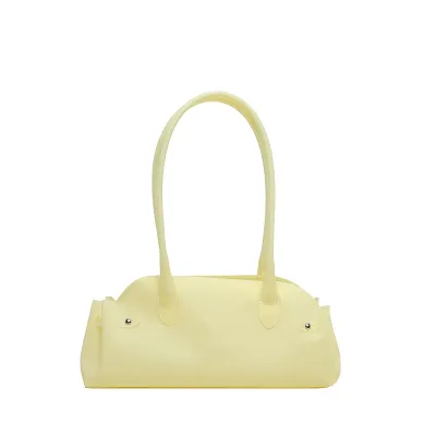 Women Fashion Casual Simple Solid Color Pvc Shoulder Bag