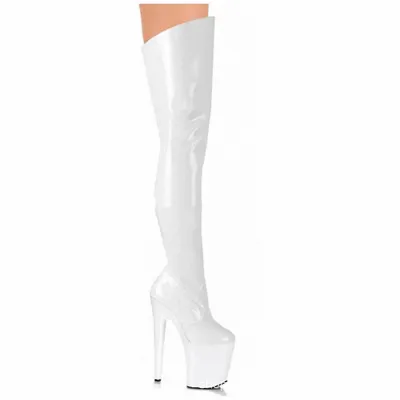Nightclub Pole Dance Women Sexy 20Cm High Heel Patent Leather Over-The-Knee Boots