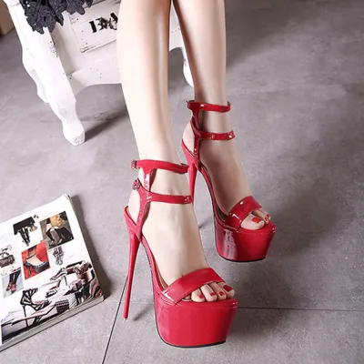 Women Fashion Sexy Platform 16cm Thin Heeled Sandals Wedges