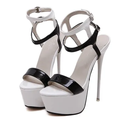Women Fashion Sexy Platform 16cm Thin Heeled Sandals Wedges