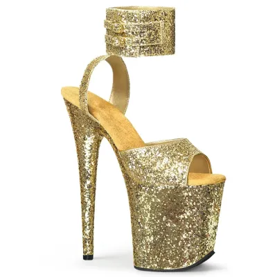 Nightclub Women Sexy Sequins Waterproof Table 20Cm Pole Dance High Heels