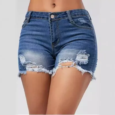 Women'S Fashion Ripped Denim Shorts