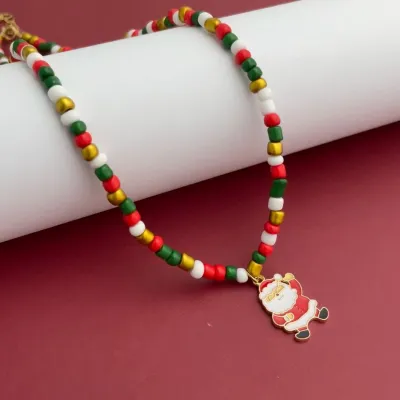 Christmas Women Fashion Acrylic Beads Necklace