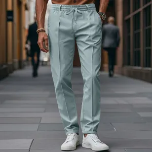 Men'S Fashion Casual Autumn Solid Color Slim-Fit Pants