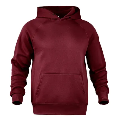 Men'S Fashion Casual Autumn And Winter Solid Color Fleece-Lined Long-Sleeve Hoodies