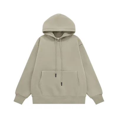 Men'S Fashion Casual Winter Solid Color Fleece Long-Sleeve Hoodies